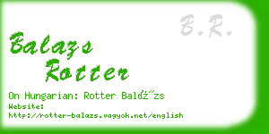 balazs rotter business card